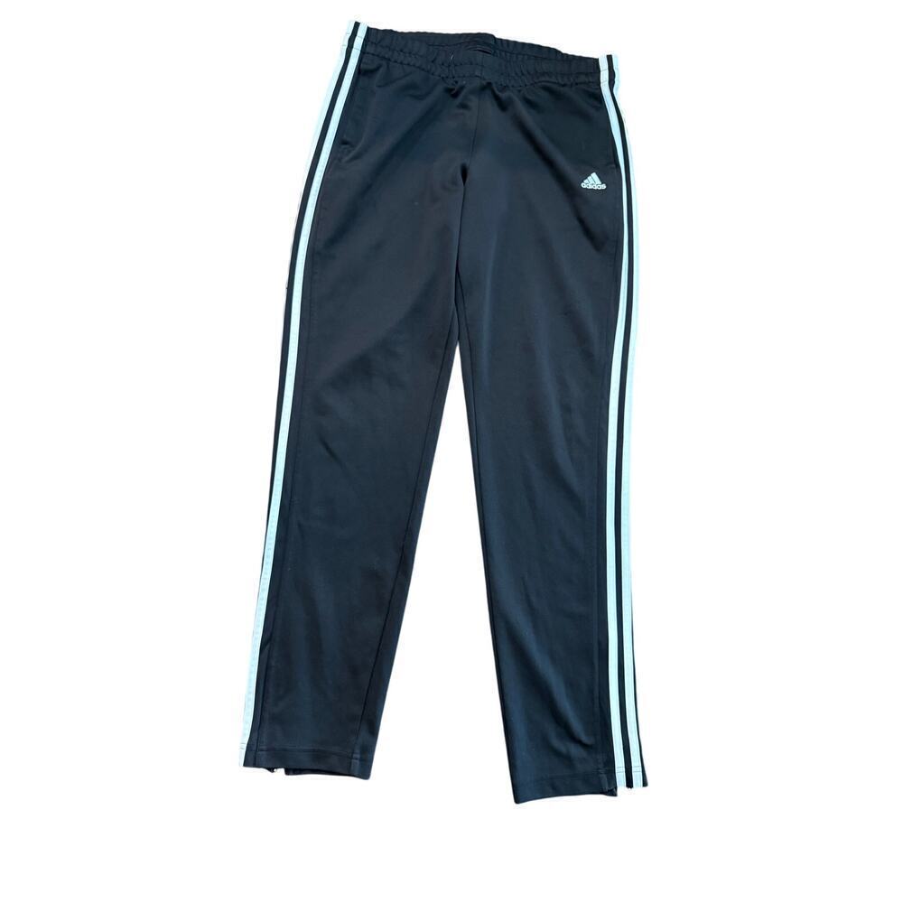 Adidas Essentials Men's Black Stripes Tricot Track Sweatpants Size Large